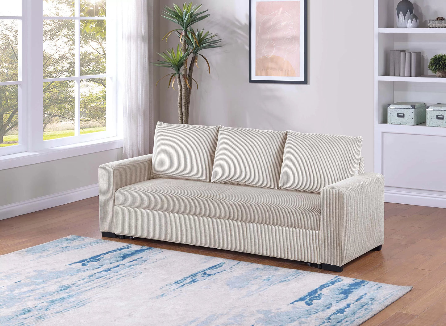 Cream Sleeper Sofa