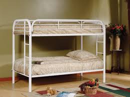 White Twin/Twin metal bunkbed