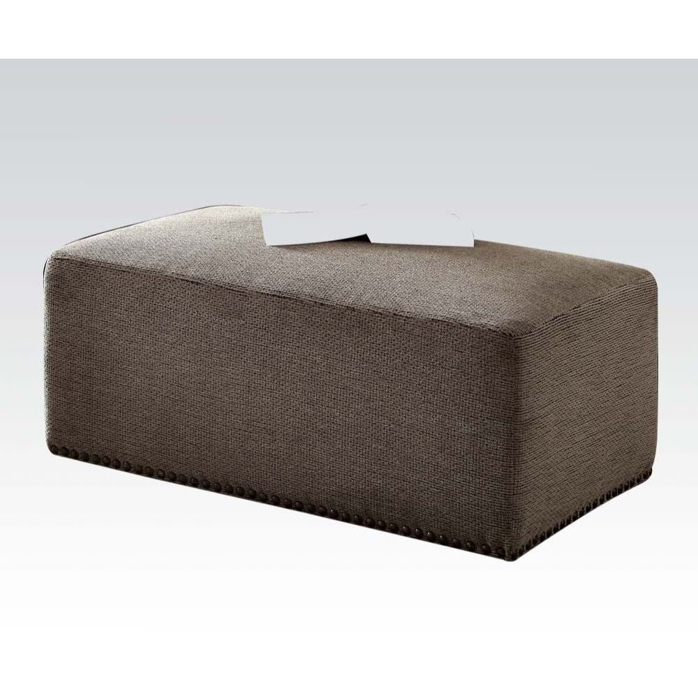 Ushury - Ottoman - Gray Chenille