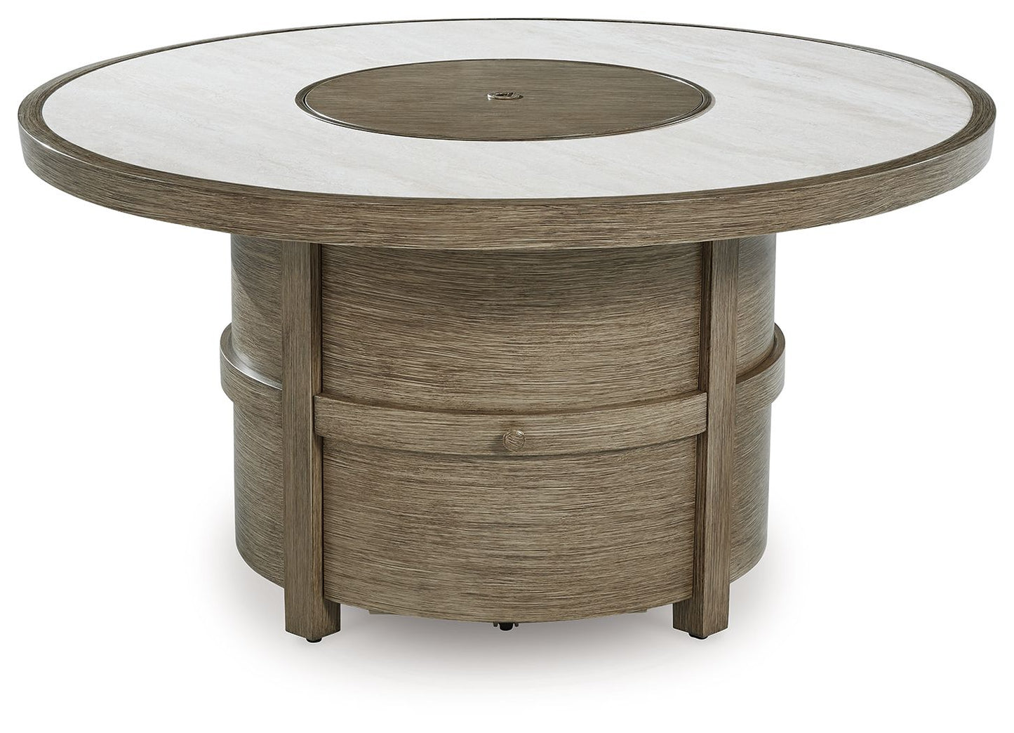 Rainier Ranch - Round Fire Pit Table - Beige