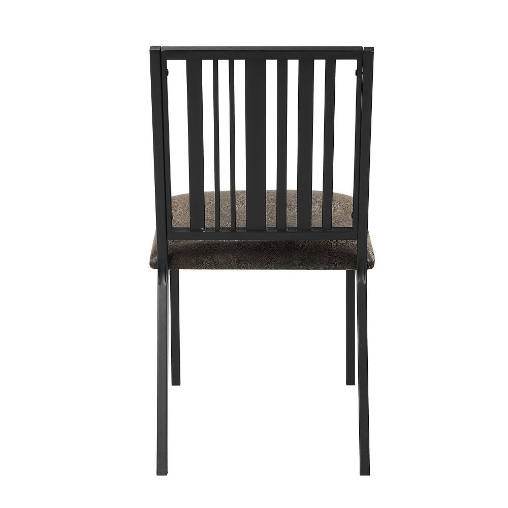 Zudora - Side Chair Set of 2) - Synthetic Leather & Black