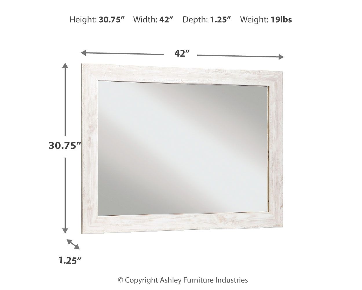 Paxberry - Brown Light - Bedroom Accent Mirror