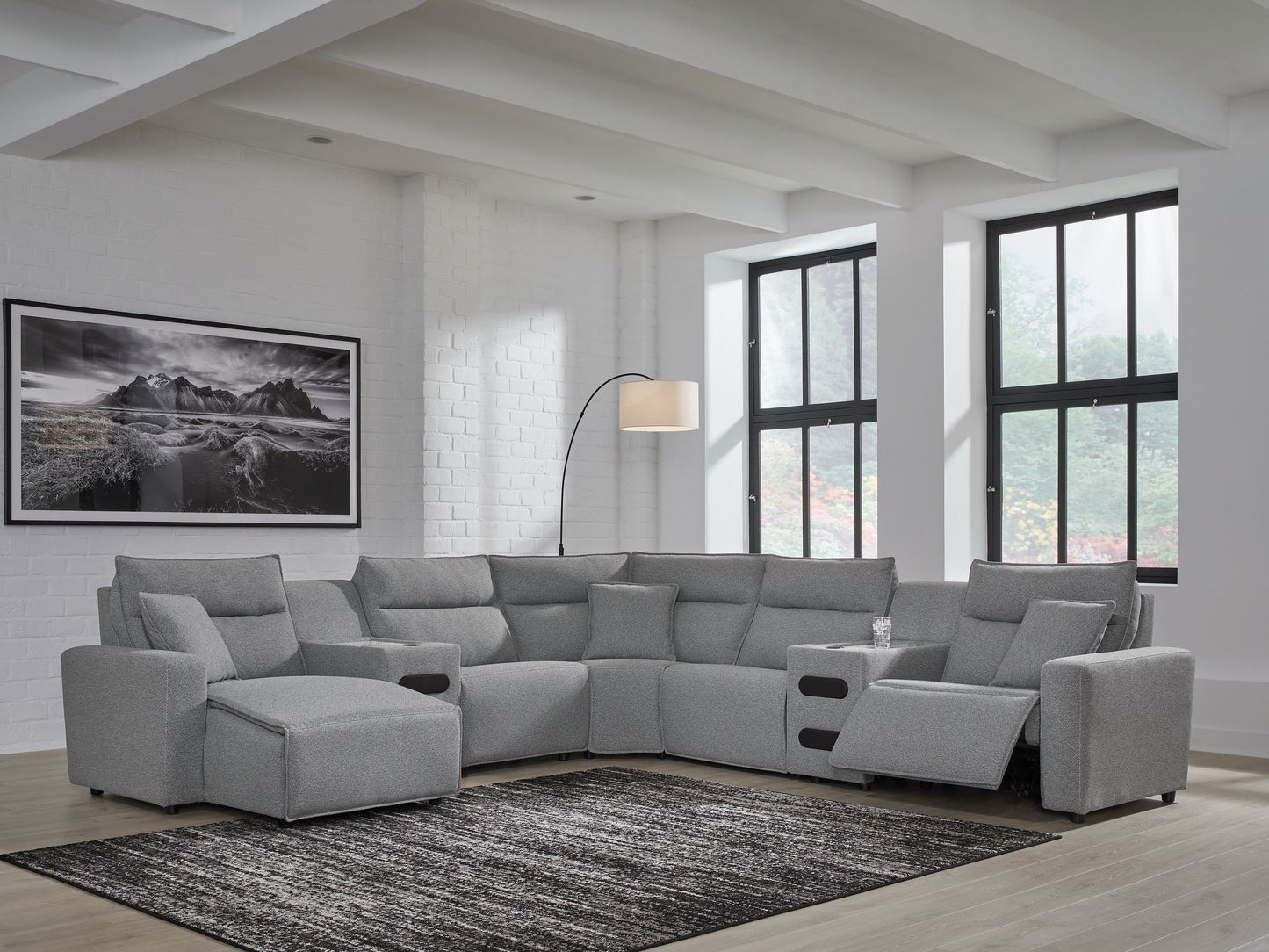 ModMax II - Salt And Pepper - Reclining Sectional