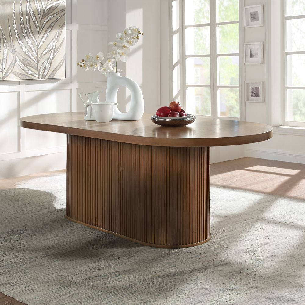 Gamarya - Dining Table - Dark Oak