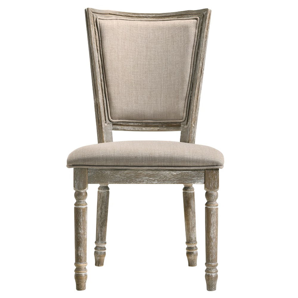 Gabrian - Fabric Side Chair Set of 2) - Two-Tone Beige & Reclaimed Gray