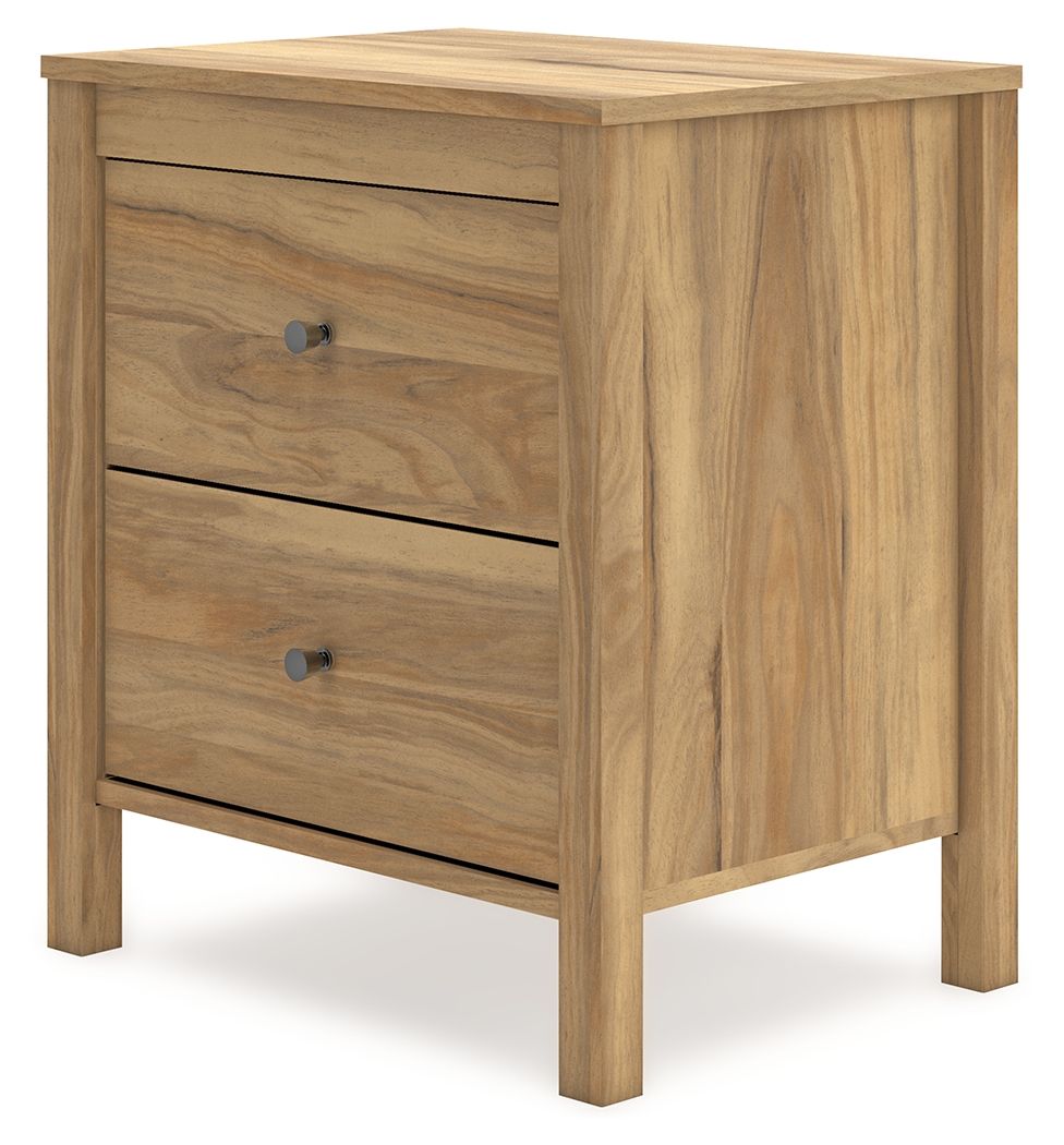 Bermacy - Light Brown - Two Drawer Night Stand