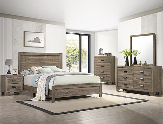 Rustic gray 4 piece bedroom set