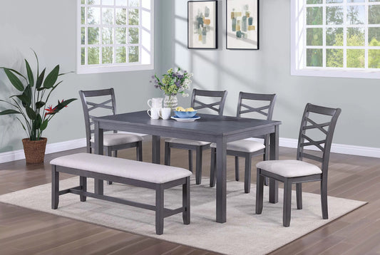 Gray 6 piece table set