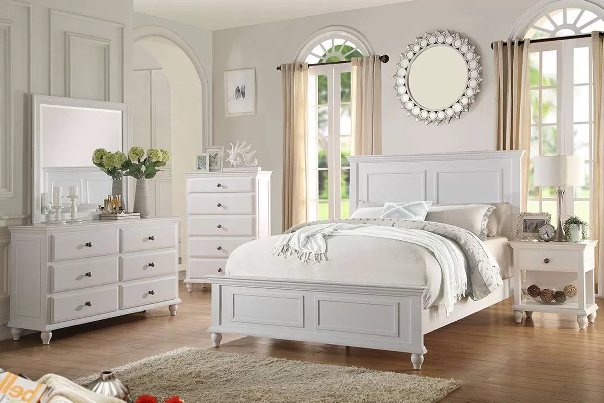 Classic White Panel Bedroom Set