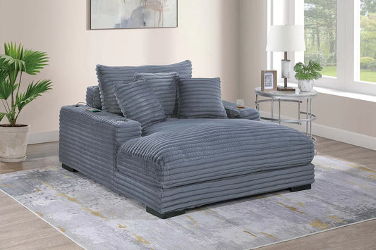 Ultra-Plush Chaise Lounge (Gray)