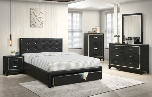 Black Storage Queen Bedroom Set