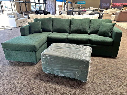 Bohemian 2 piece sectional with Ottoman