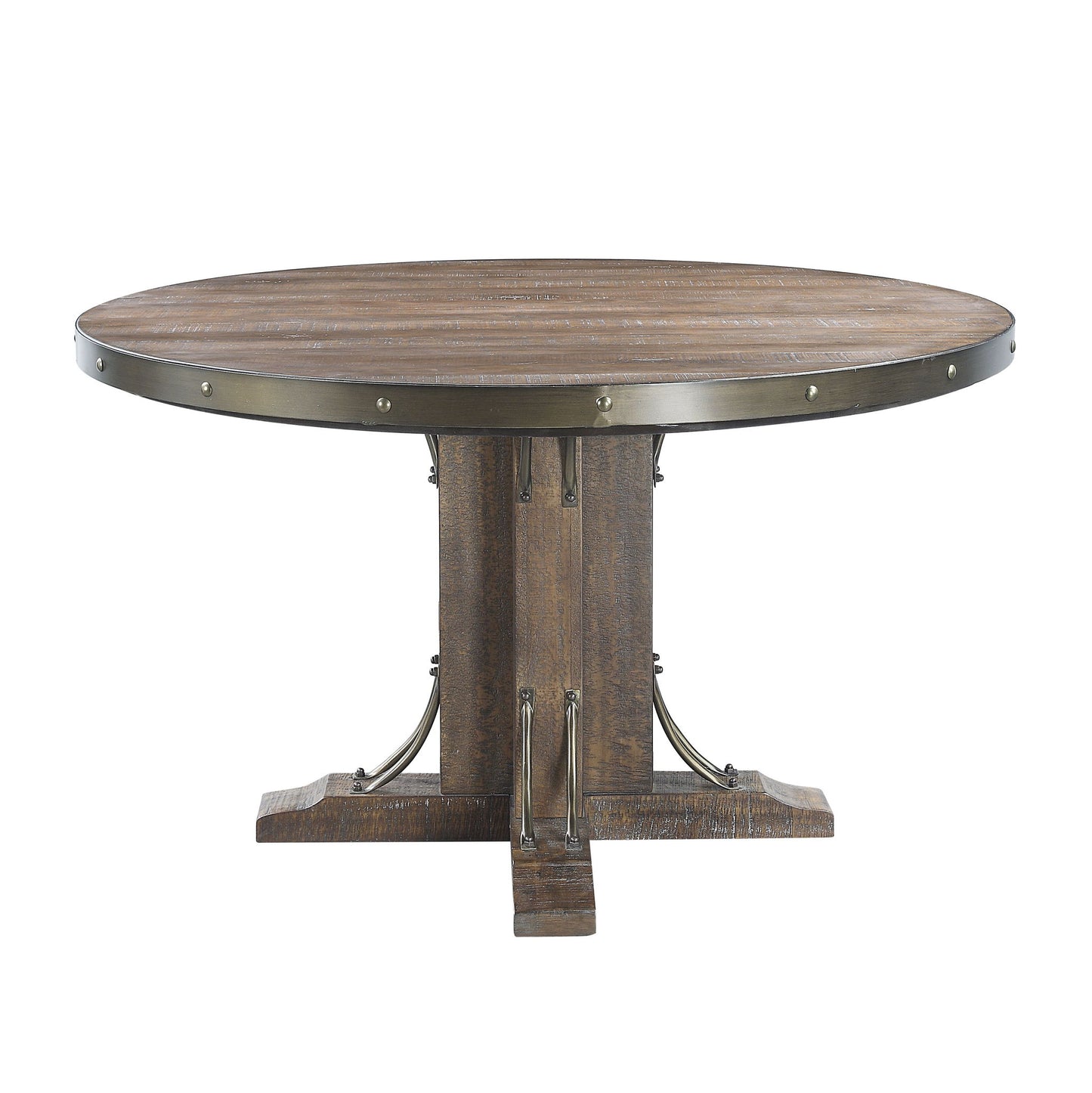 Raphaela - Round Dining Table - Weathered Cherry
