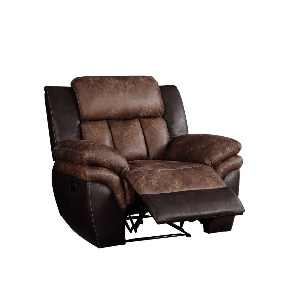 Jaylen - Motion Recliner - Toffee & Espresso Polished Microfiber
