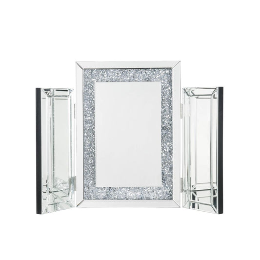 Noralie - 22" Accent Mirror - Mirrored & Faux Diamonds