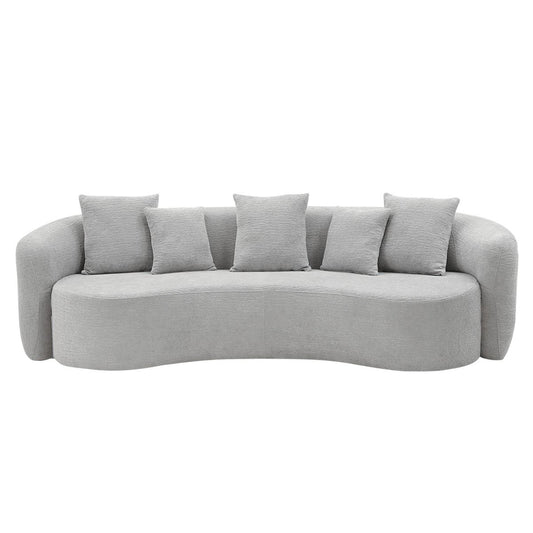 Barasa - Oversize Sofa With 5 Pillows - Gray