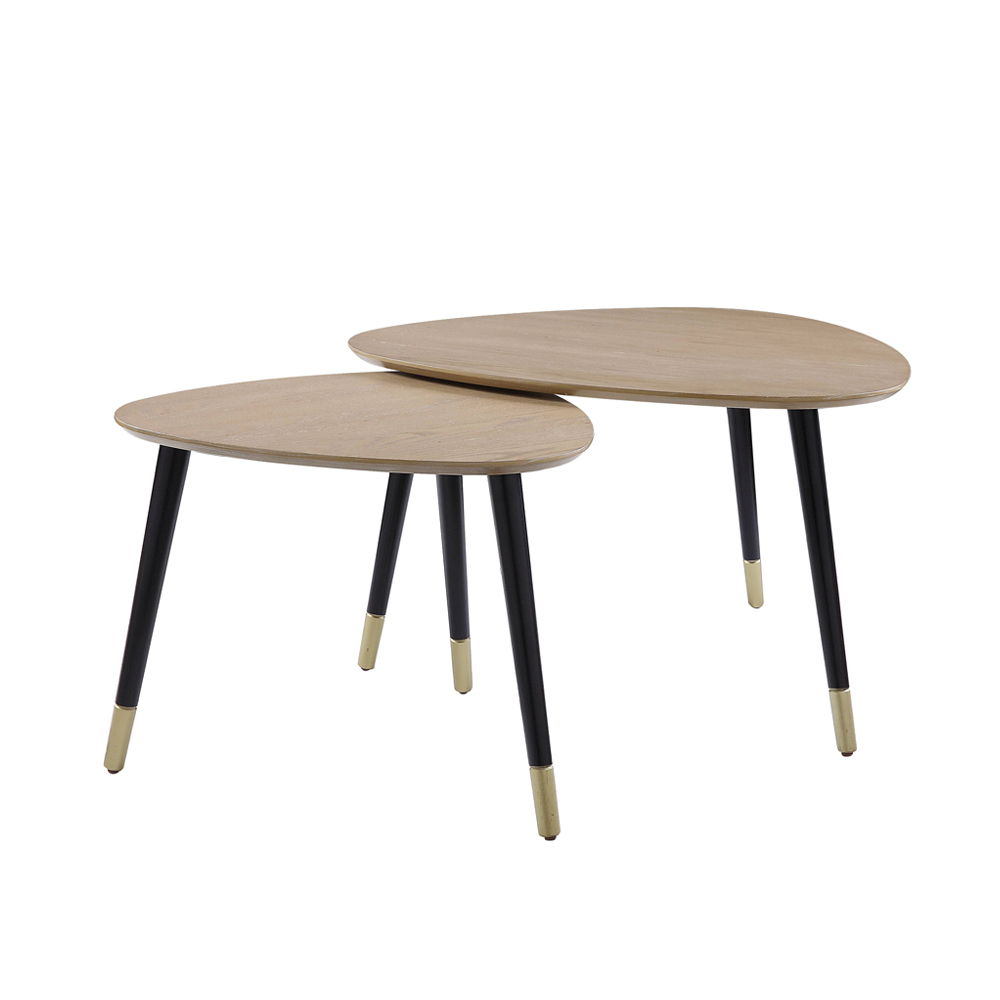Allison - Nesting Table Set - Natural & Black
