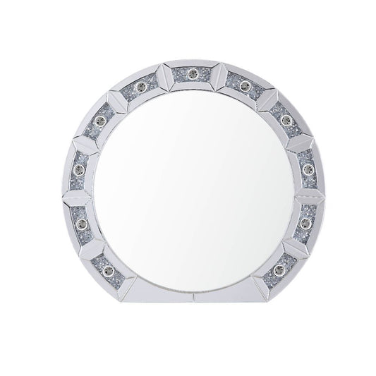 Noralie - 29" Accent Mirror - Mirrored & Faux Diamonds