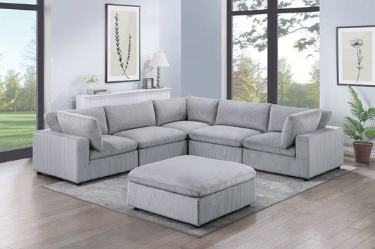 Gray Modular Cloud Sectional